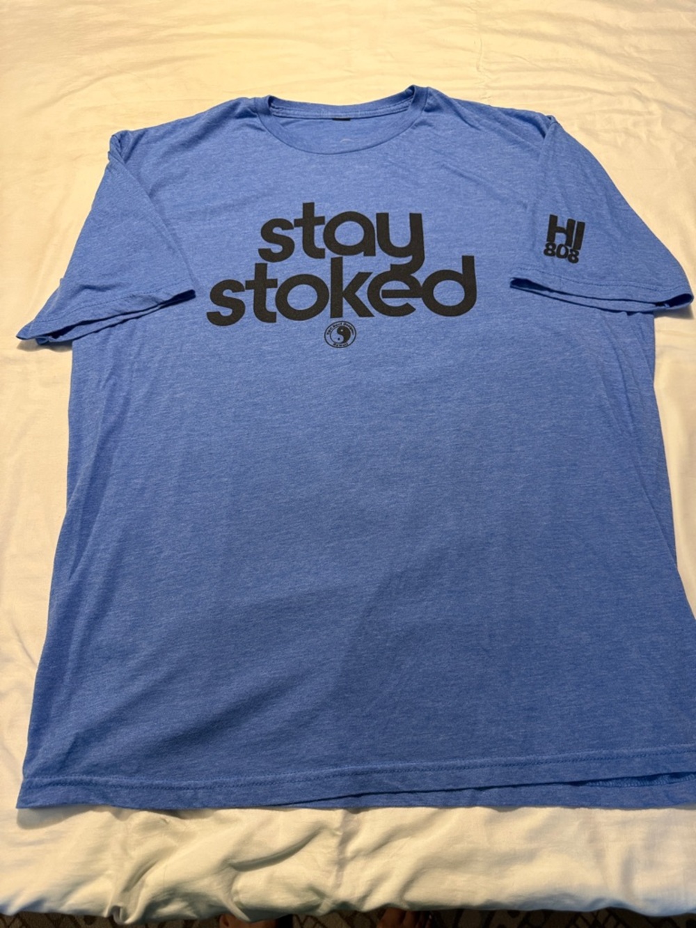 Stay Stoked Blue Graphic Tee by